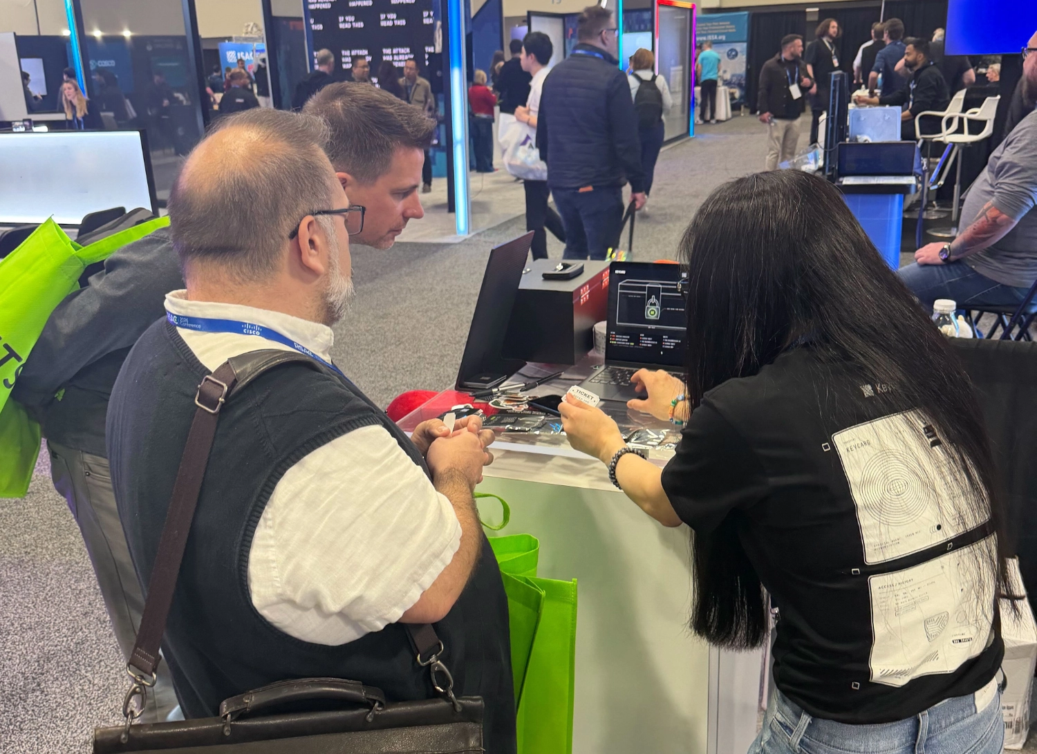Attendees at RSAC 2026 entering the raffle with Lockbox