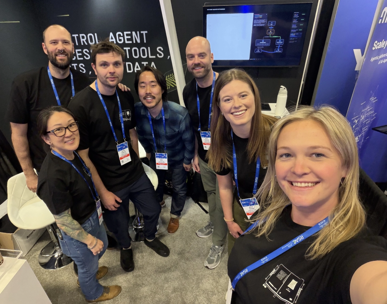 Keycard staff at RSA booth